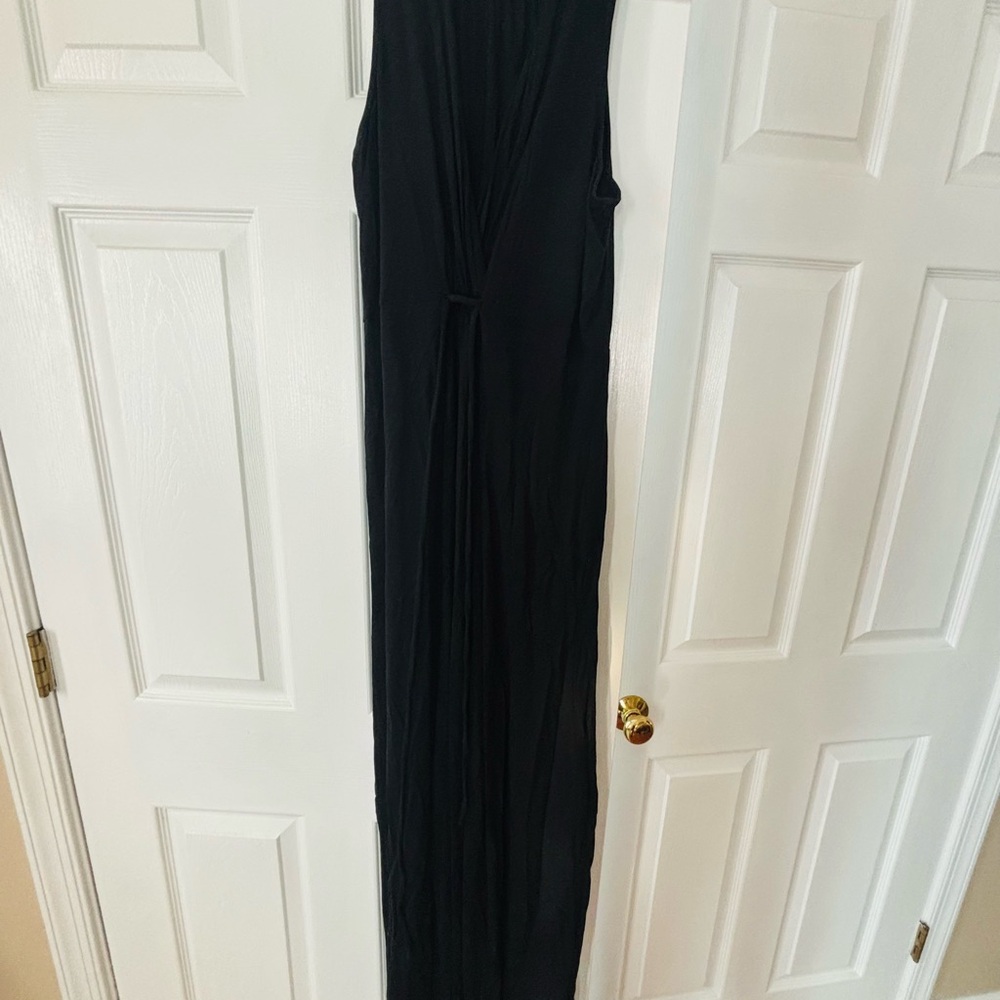 Elegant Black Maternity Maxi Dress